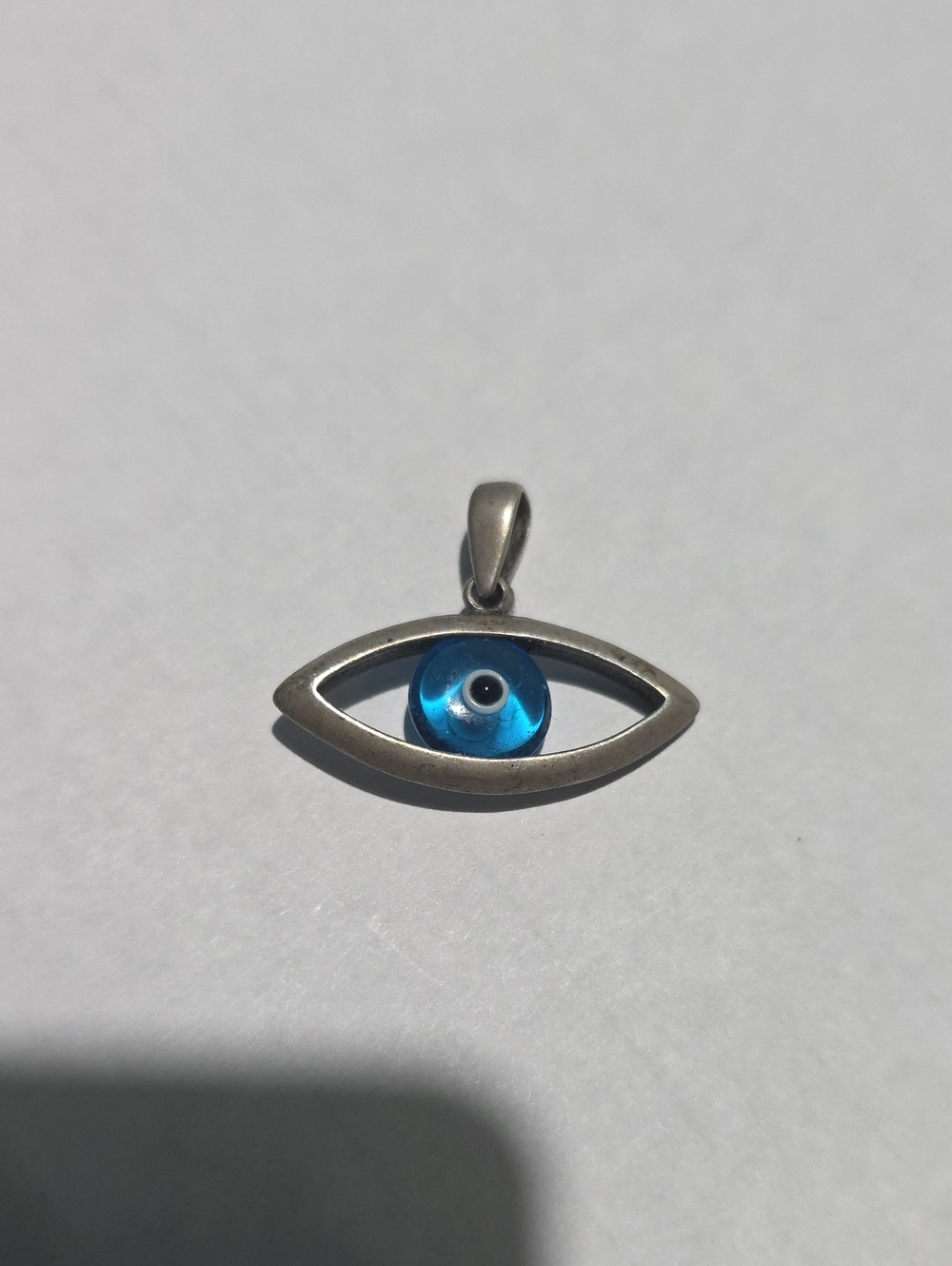 Sterling Silver Blue Evil Eye Pendant - Women Jewelry